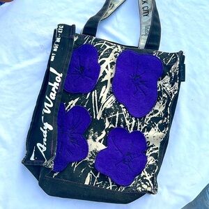 Andy Warhol NY Tote Felt Flower Bag with Banana Wallet